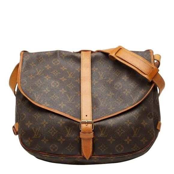 Louis Vuitton Handbags - LOUIS VUITTON Brown Monogram Leather Shoulder Bag